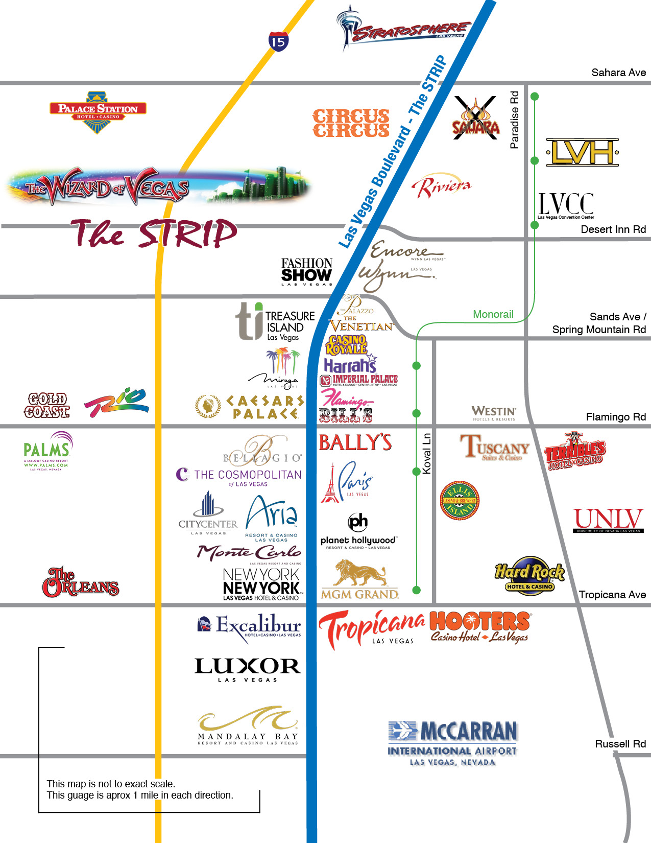 Area las map strip vegas