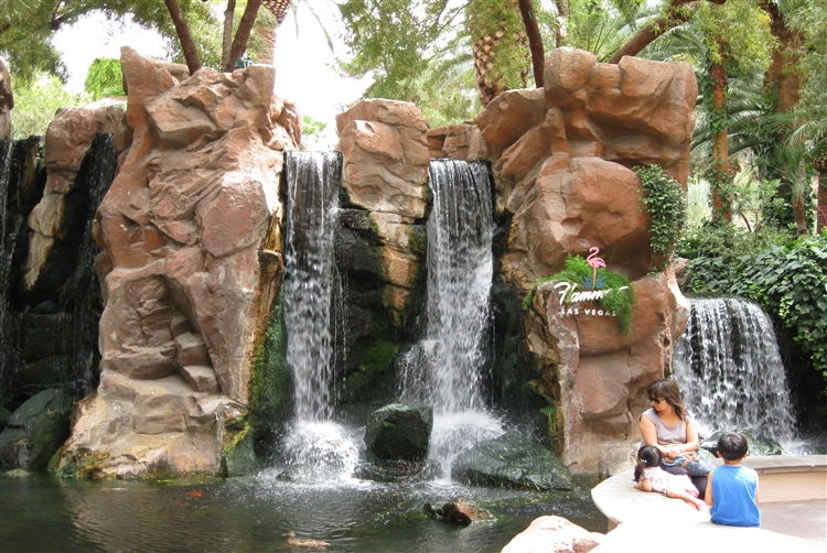 Paradise falls at the Flamingo Hotel & Casino in Las Vegas, NV