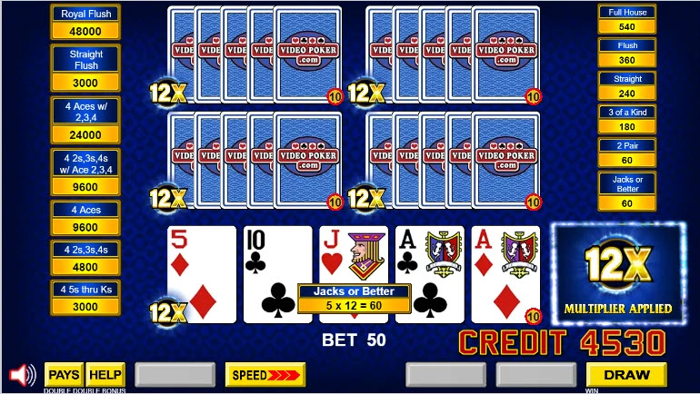 Fortune X Poker discussed in Video Poker/Gambling at Wizard of Vegas