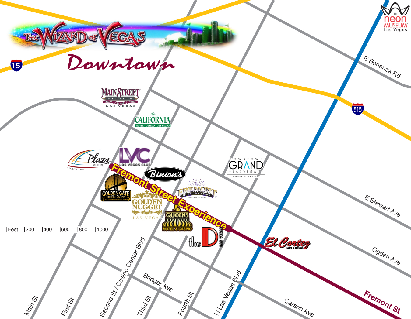 Downtown Las Vegas Map (2023)